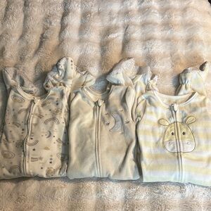 Kids Headquarters Yellow and White Striped Sleepwear